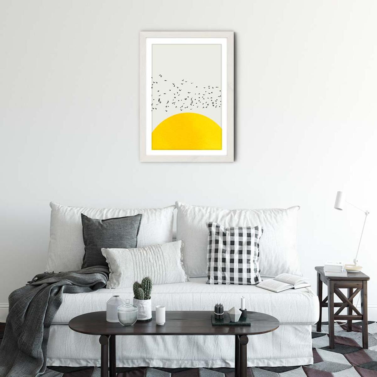 A Thousand Birds Art Print White Frame – image 2