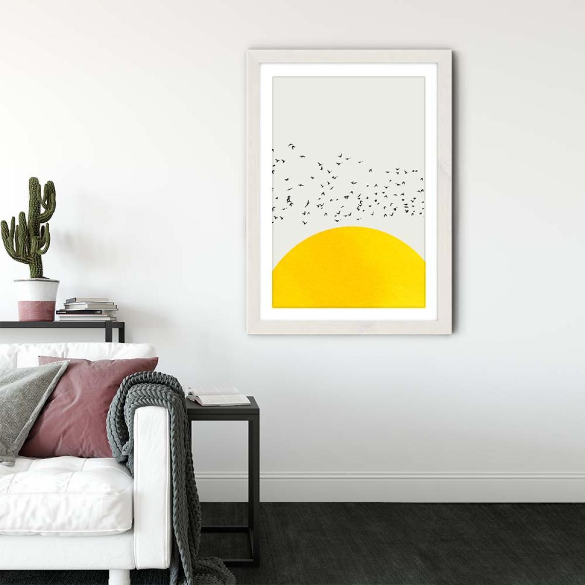A Thousand Birds Art Print White Frame – image 3