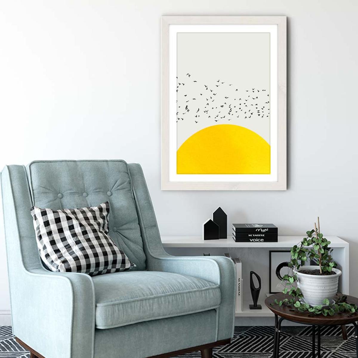 A Thousand Birds Art Print White Frame – image 4