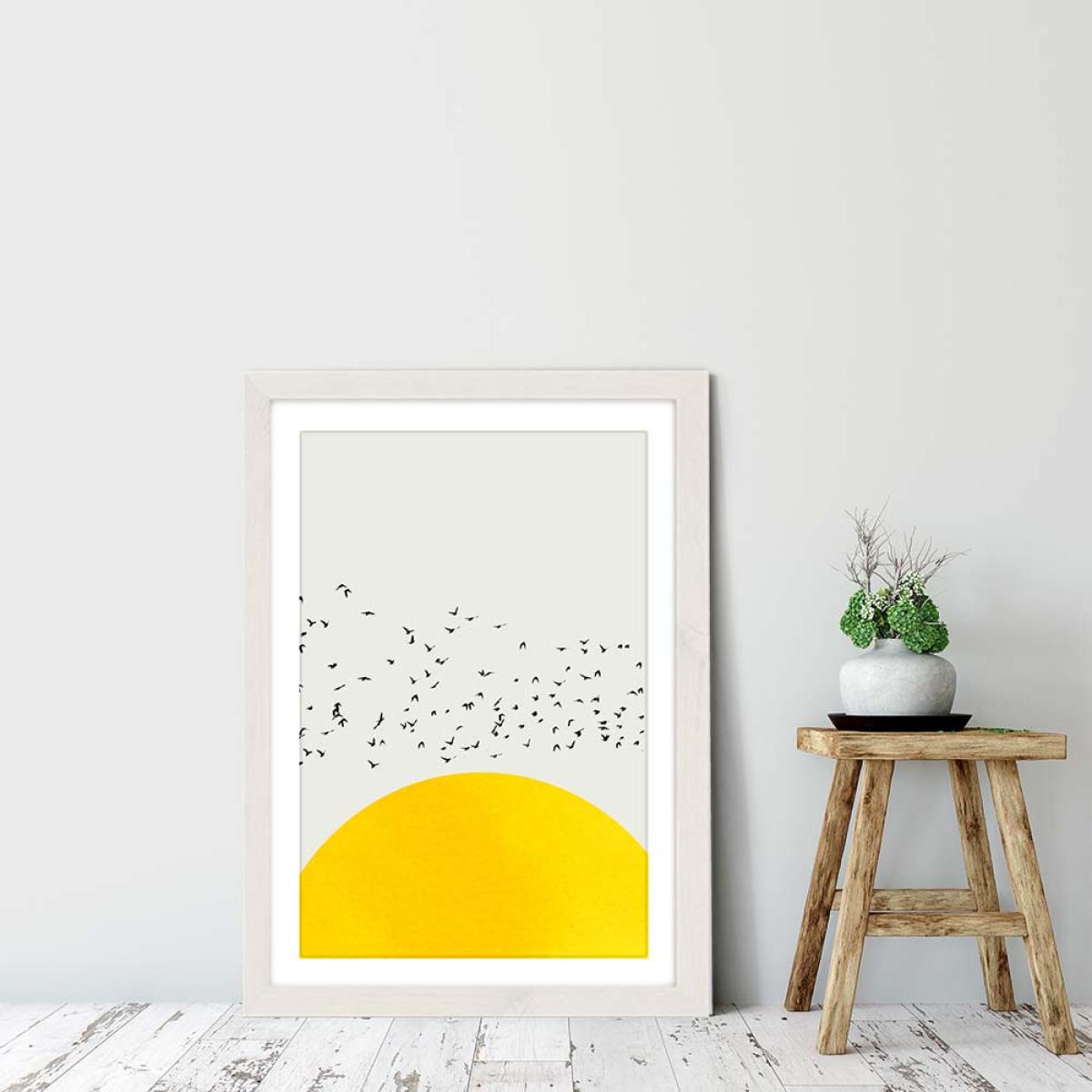 A Thousand Birds Art Print White Frame – image 6