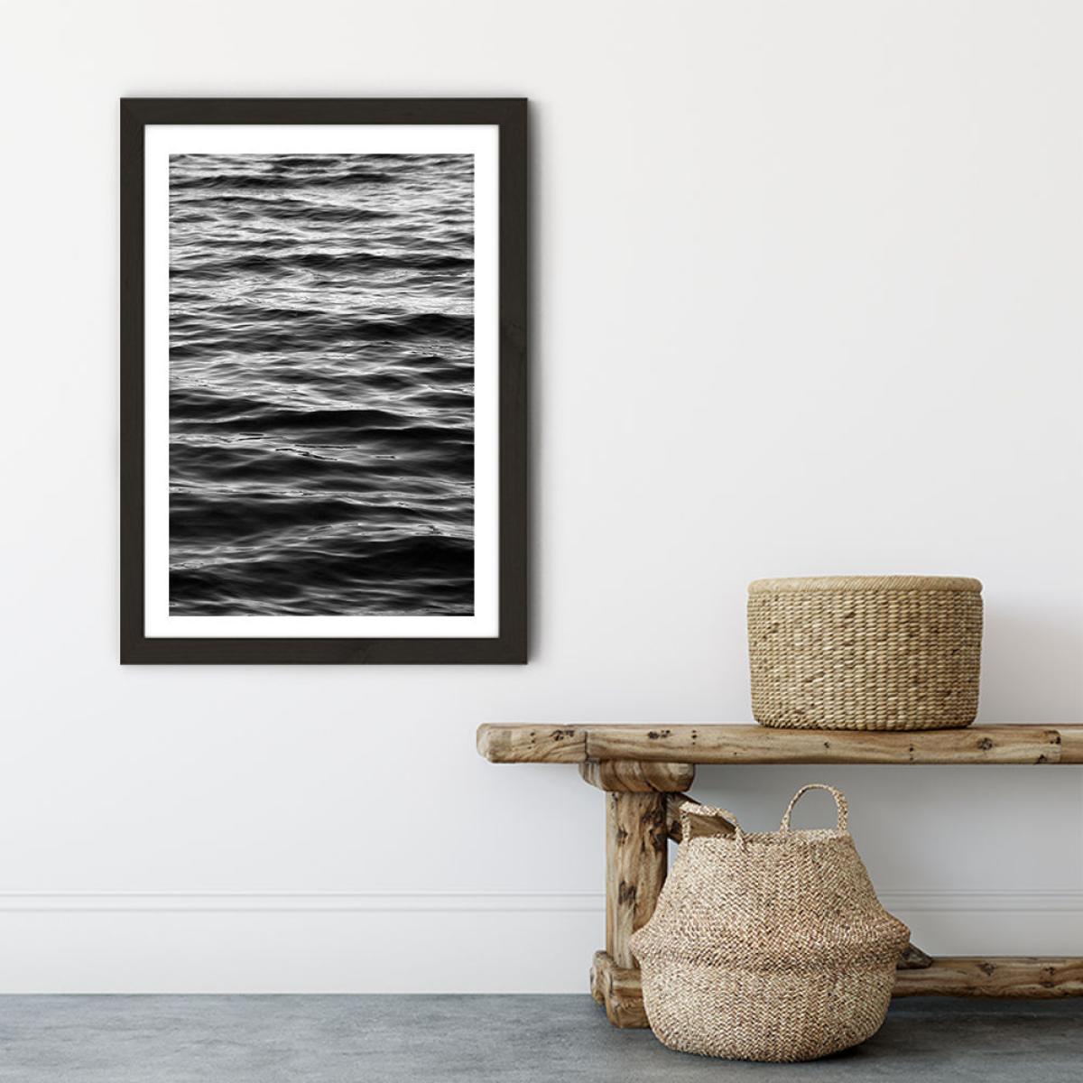 Black Ocean Art Print Black Frame – image 11