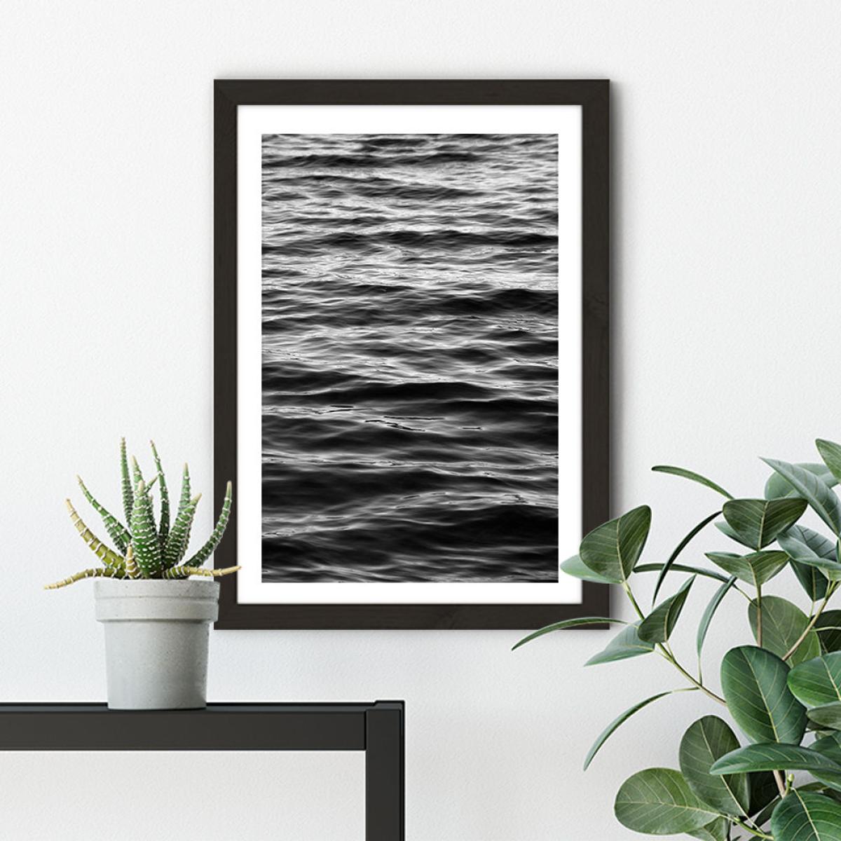 Black Ocean Art Print Black Frame – image 12