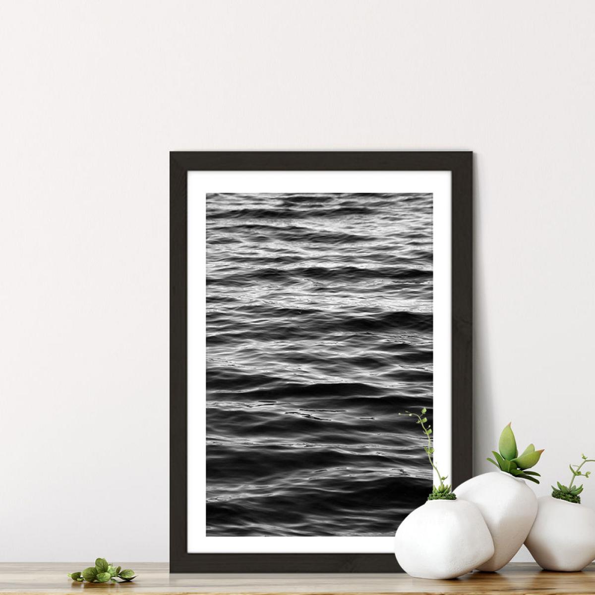 Black Ocean Art Print Black Frame – image 13