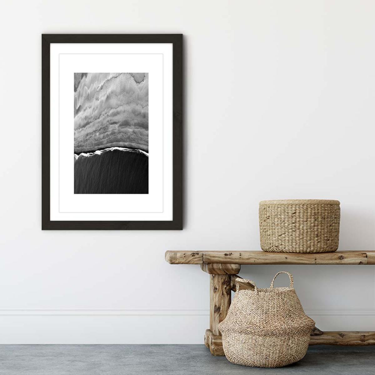 Black Ocean Art Print Black Frame – image 5