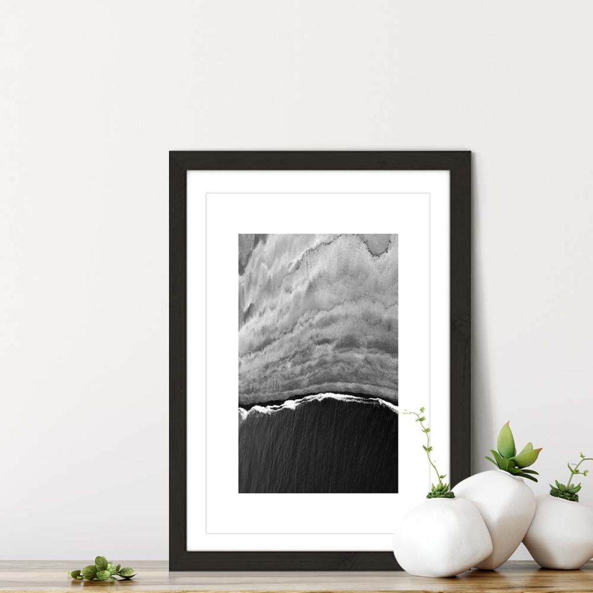 Black Ocean Art Print Black Frame – image 6