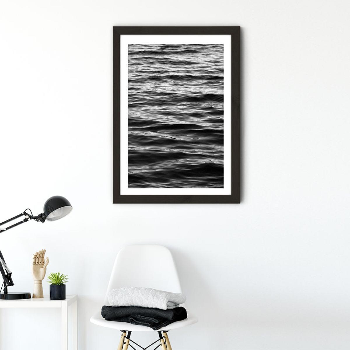Black Ocean Art Print Black Frame – image 7