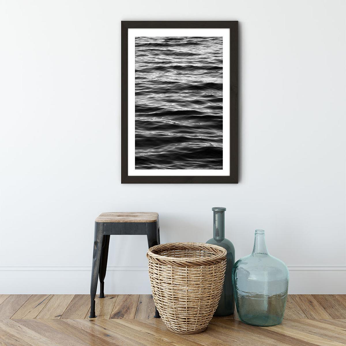 Black Ocean Art Print Black Frame – image 9