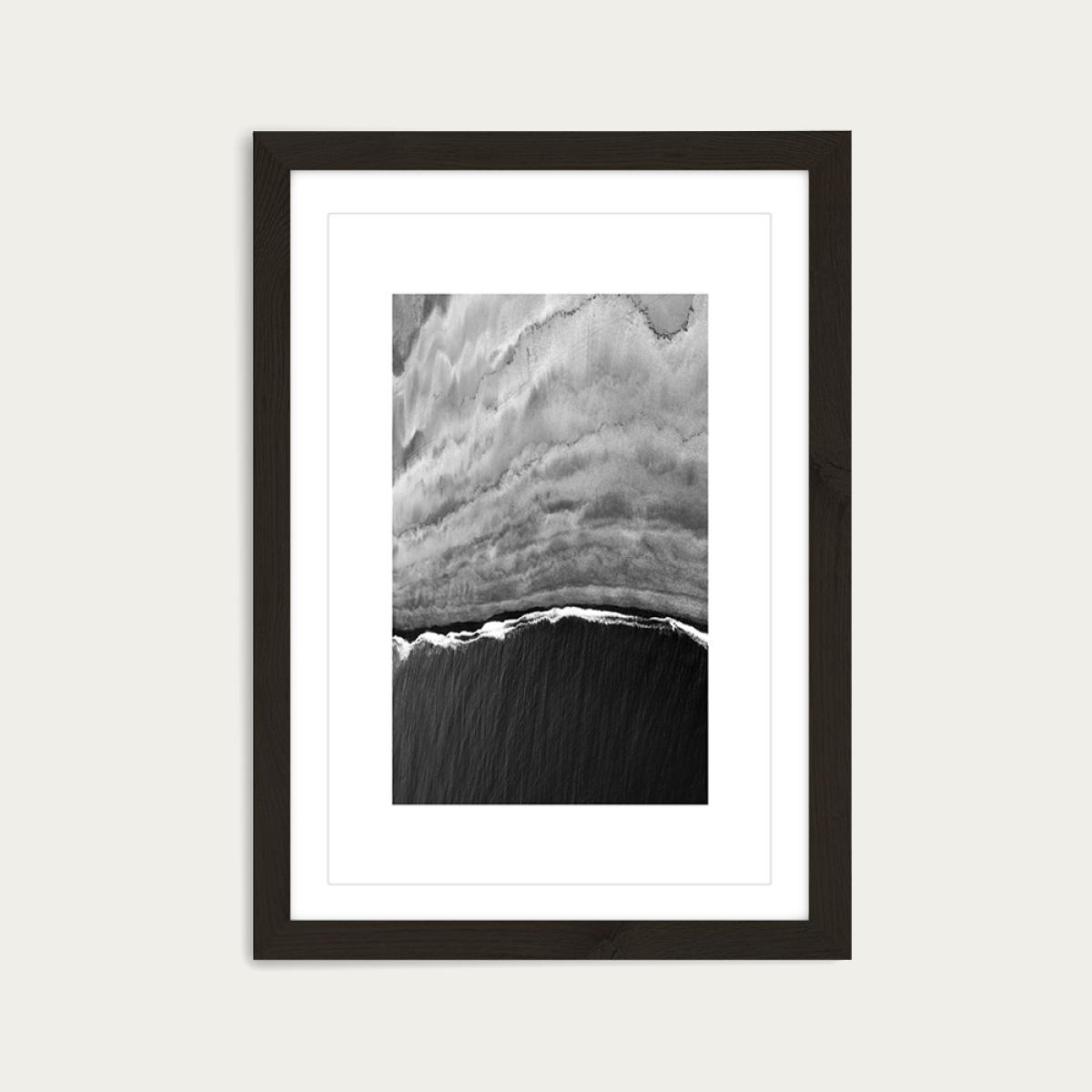 Black Ocean Art Print Black Frame – image 1