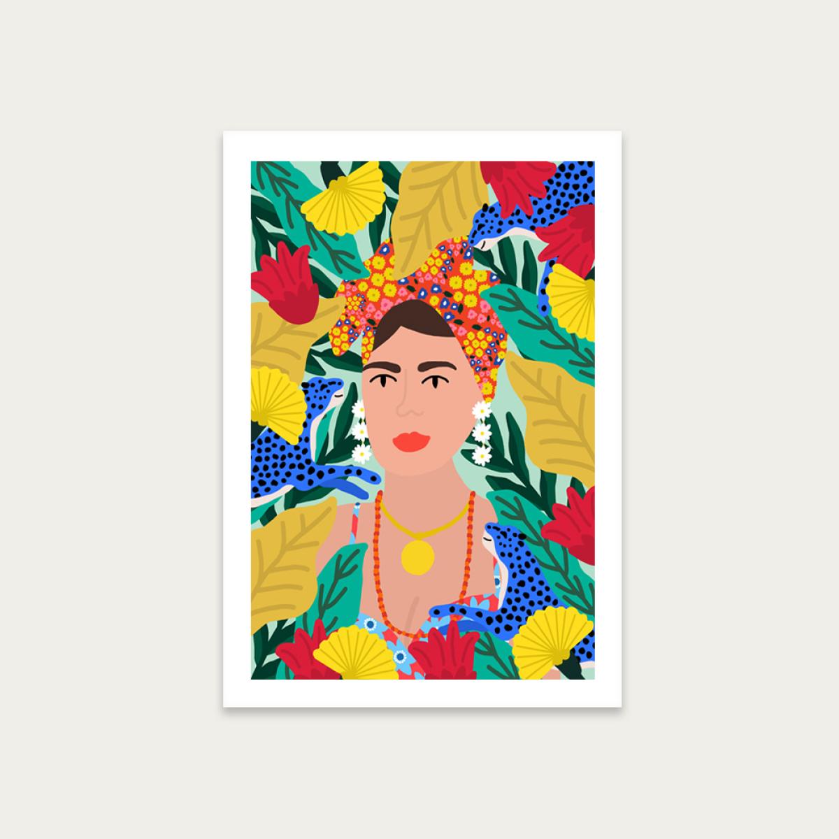 Colorful Girl Art Print Unframed