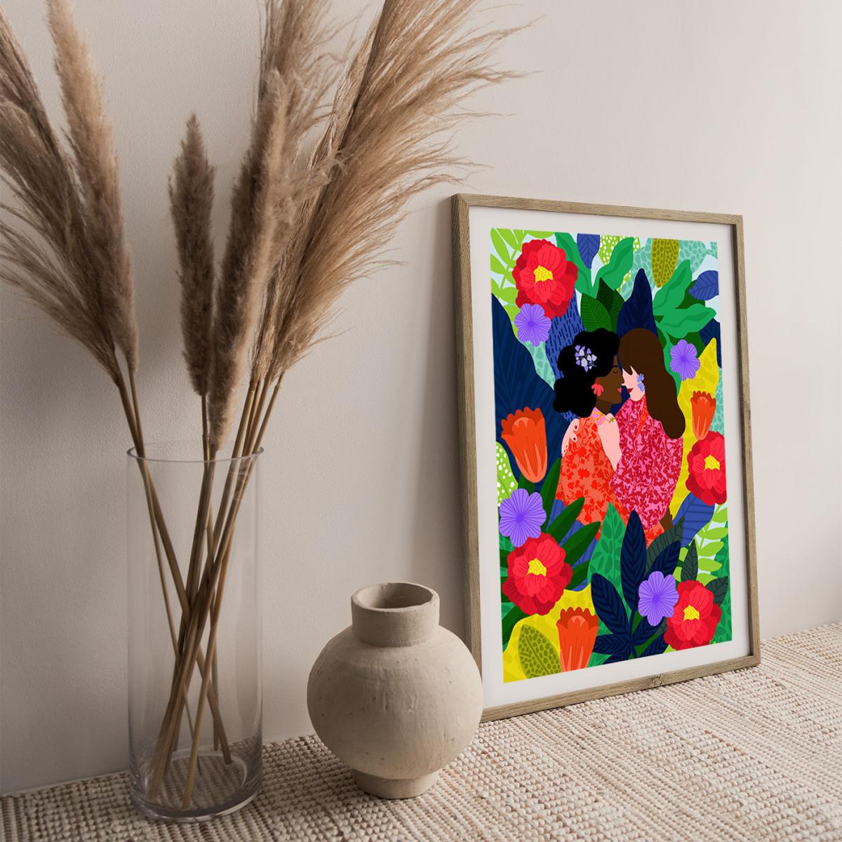 May Your Love Blossom 1 Art Print Oak Frame – image 4