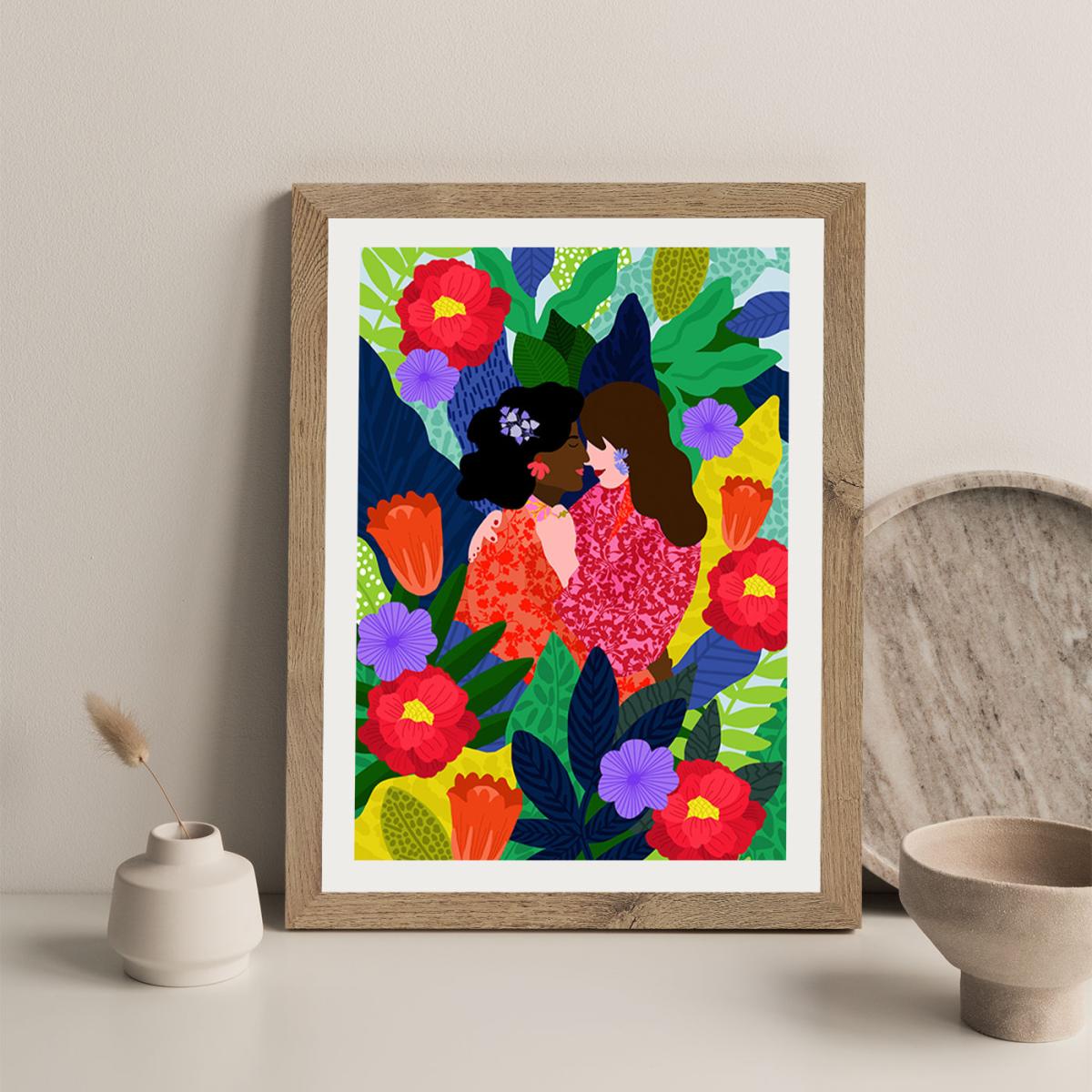 May Your Love Blossom 1 Art Print Oak Frame – image 6