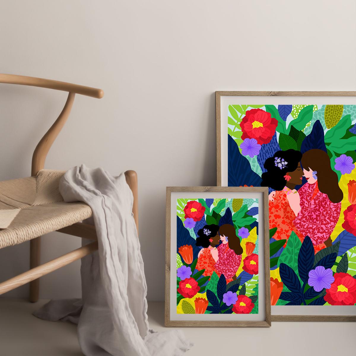 May Your Love Blossom 1 Art Print Oak Frame – image 7