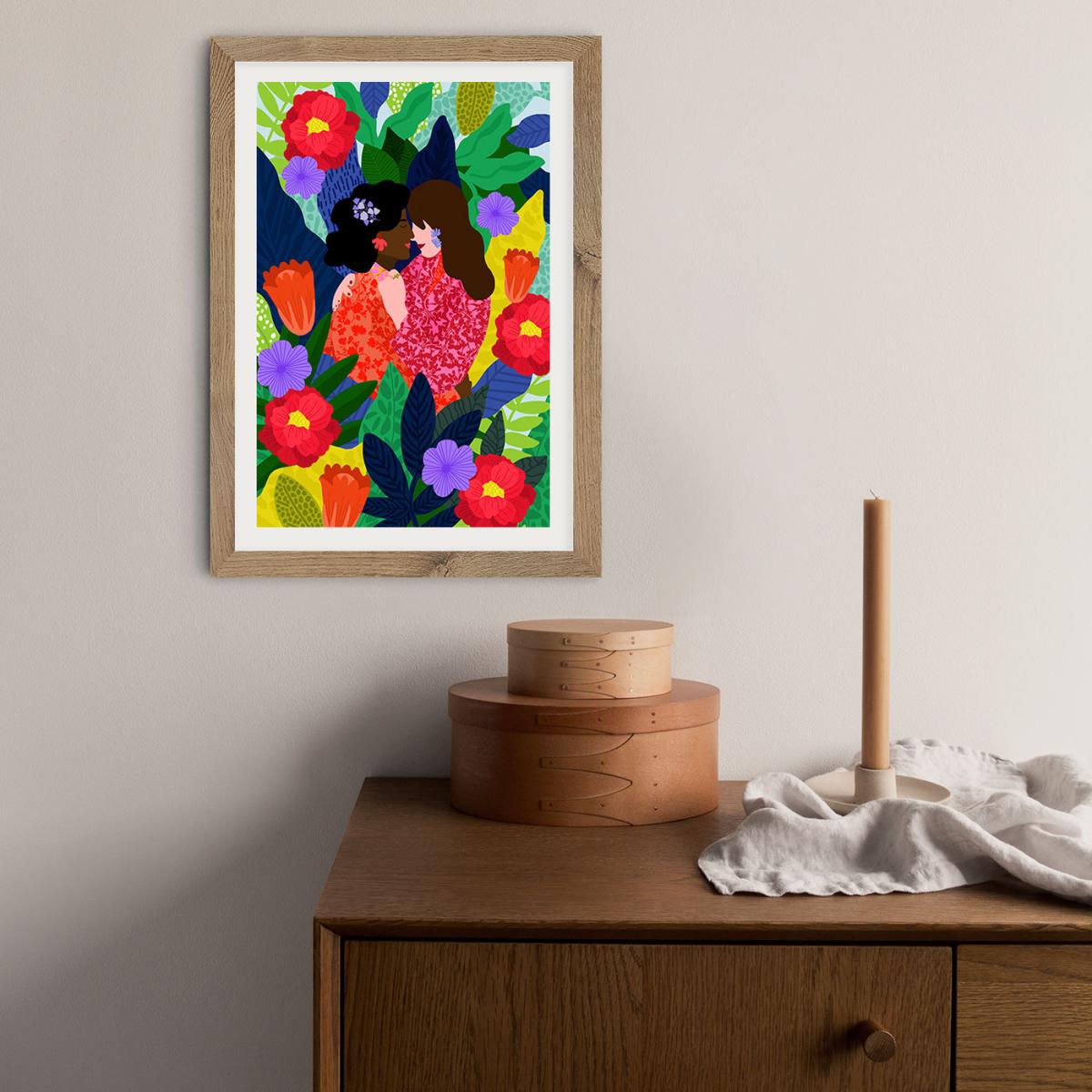 May Your Love Blossom 1 Art Print Oak Frame – image 8