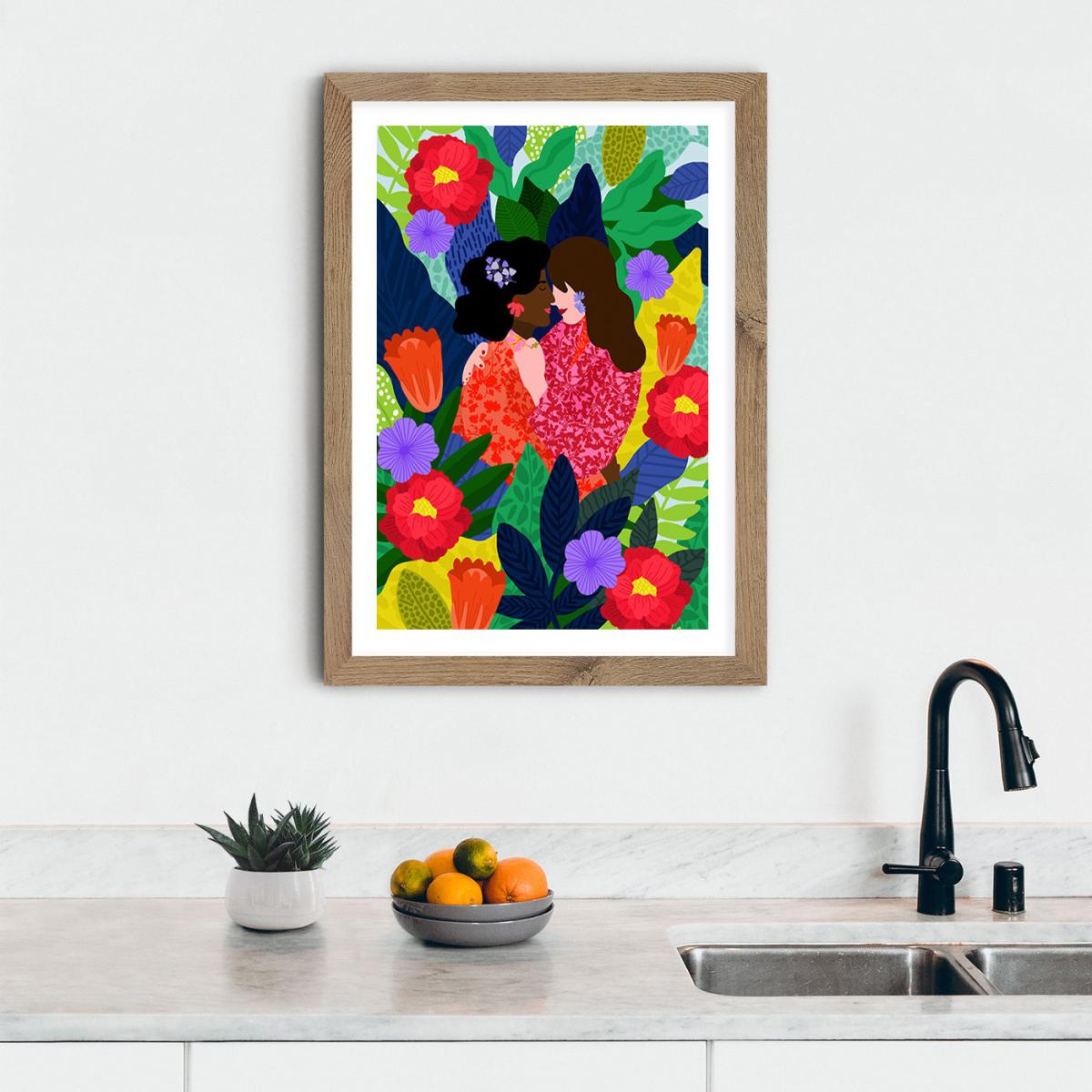 May Your Love Blossom 1 Art Print Oak Frame – image 9