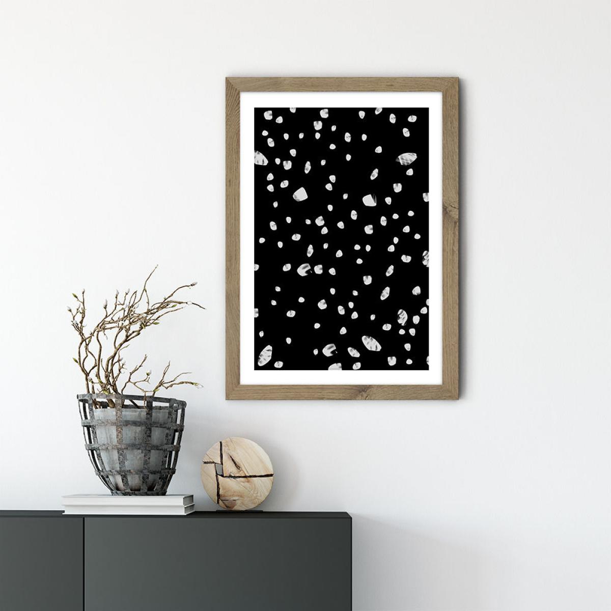 Universe Black Art Print Oak Frame – image 2