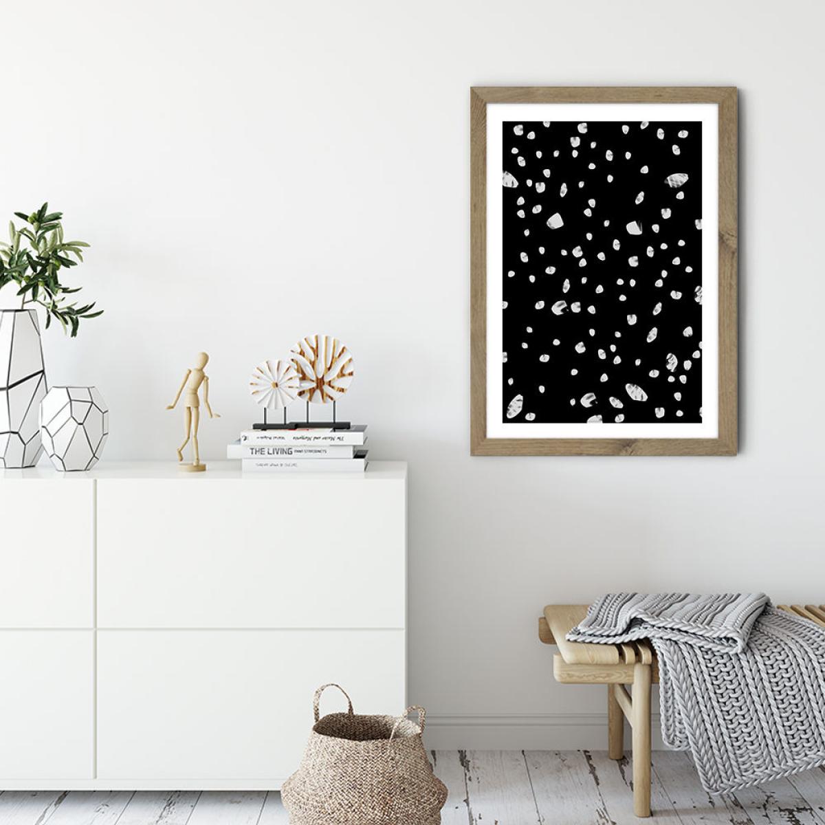 Universe Black Art Print Oak Frame – image 3