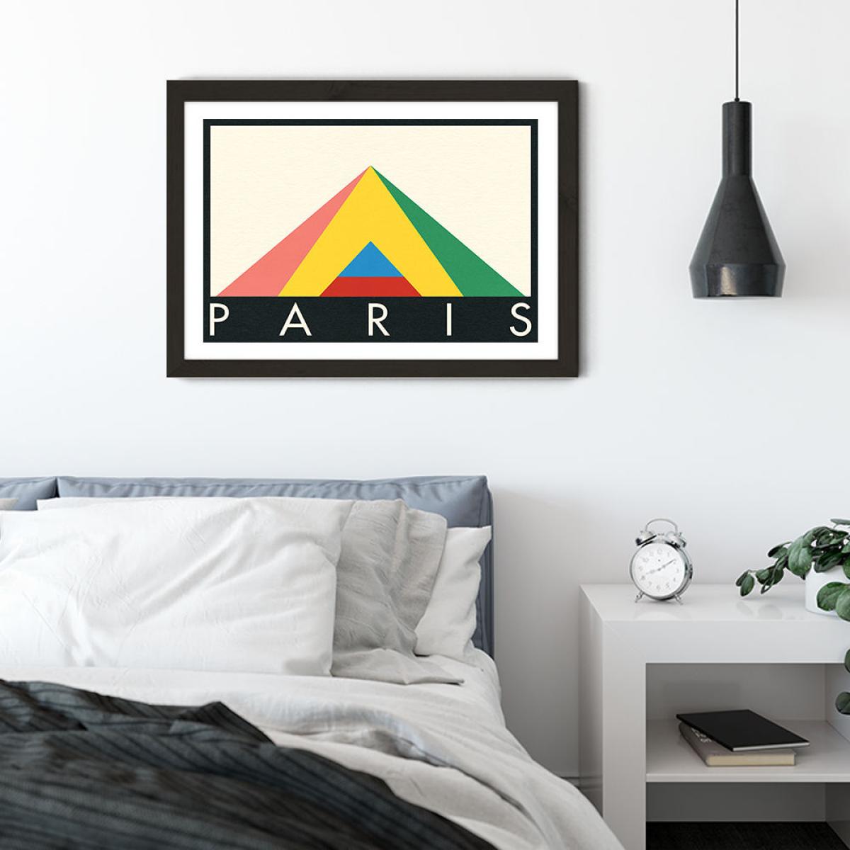Paris Louvre Art Print Black Frame – image 6