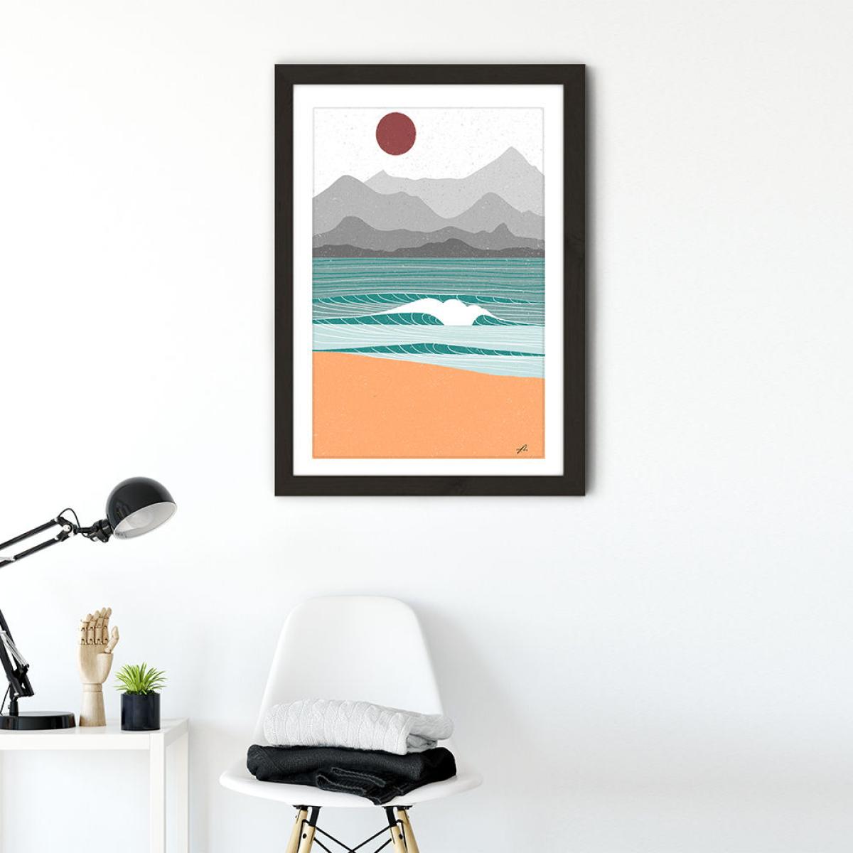 Beach Break Art Print Black Frame – image 3