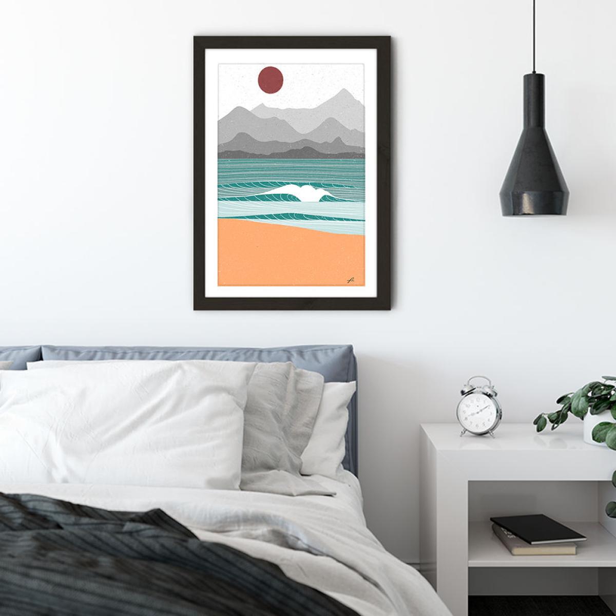 Beach Break Art Print Black Frame – image 5