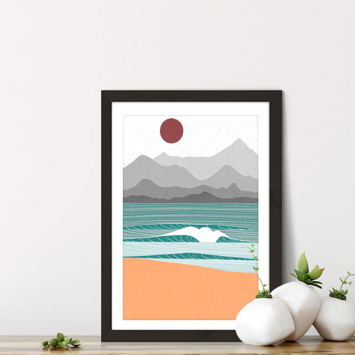 Beach Break Art Print Black Frame – image 7