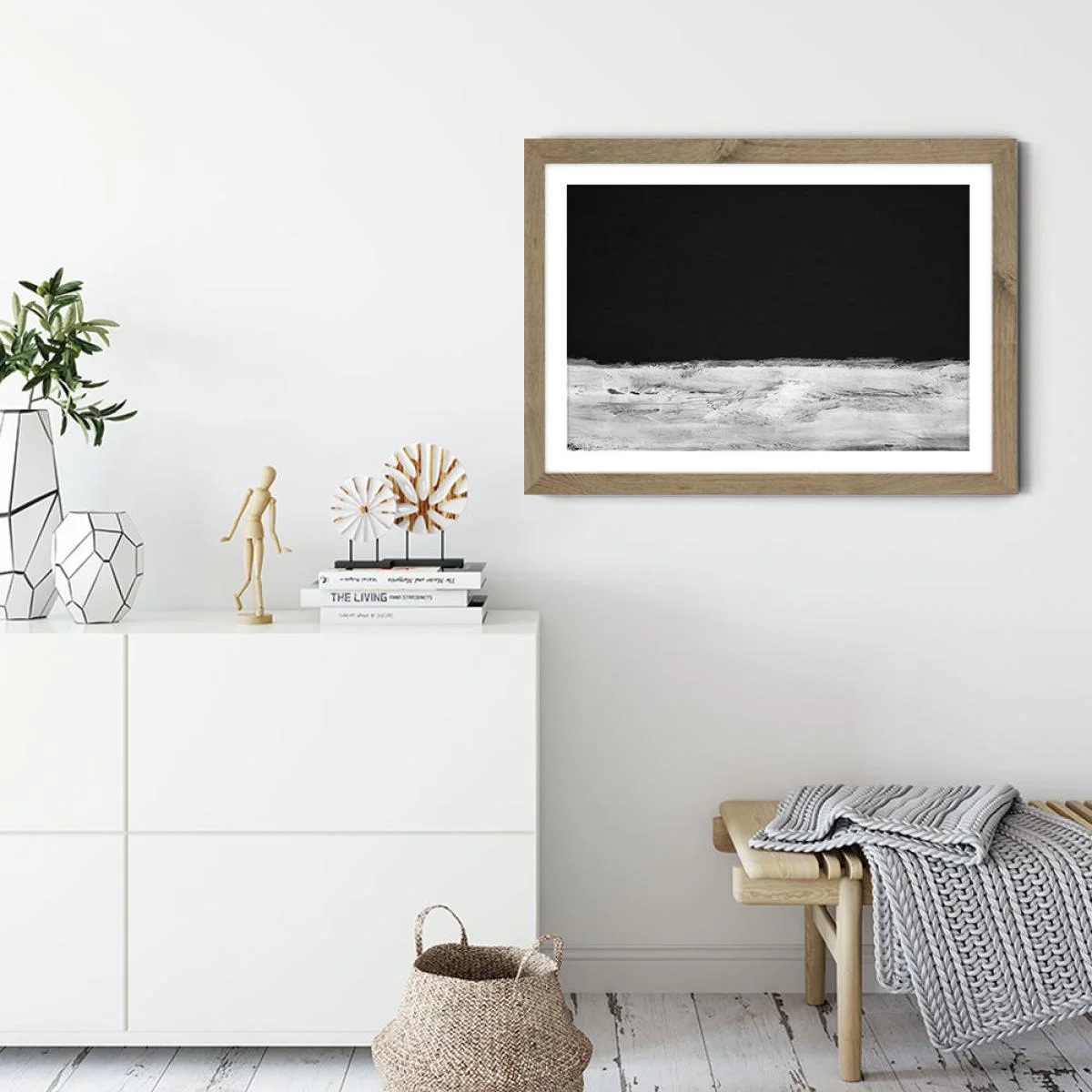Mono Horizon Art Print Oak Frame – image 5