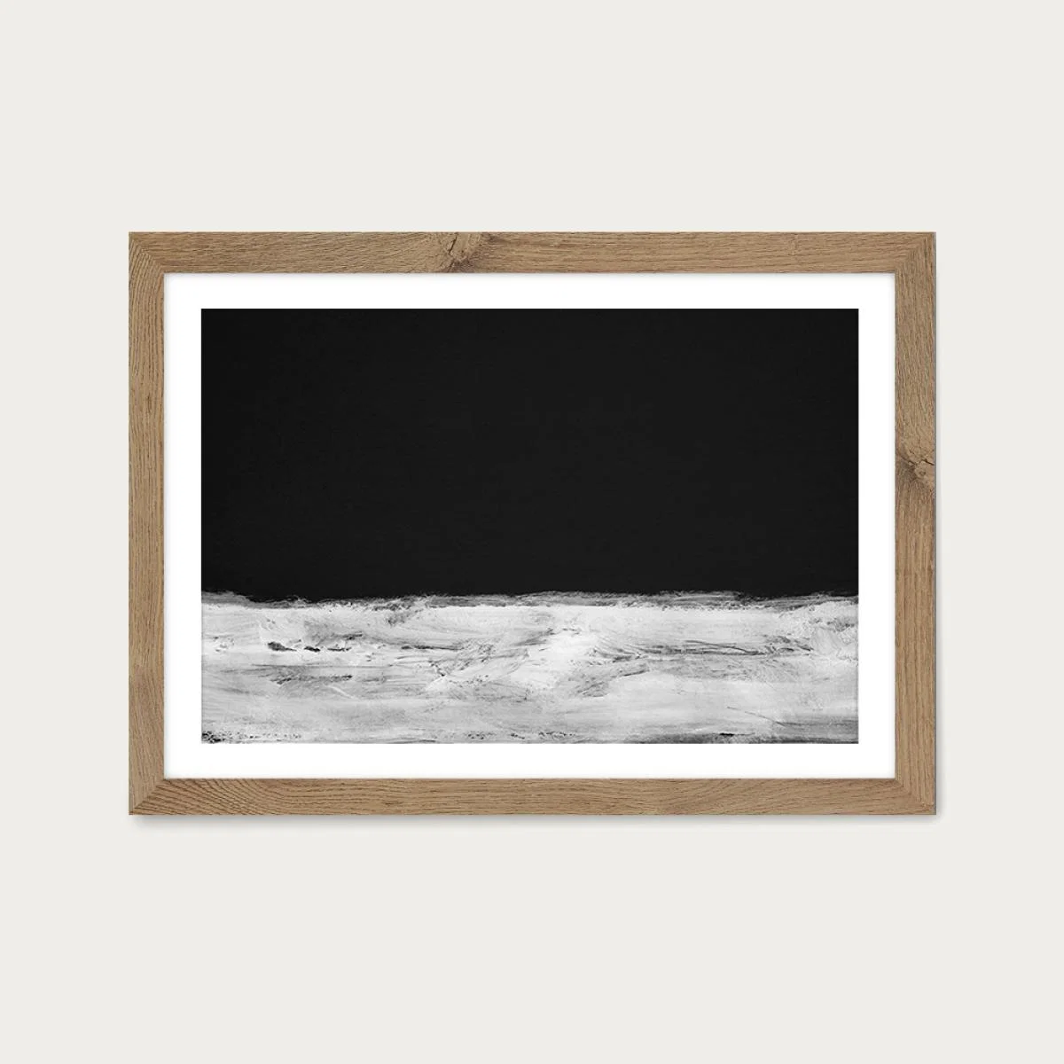 Mono Horizon Art Print Oak Frame – image 1