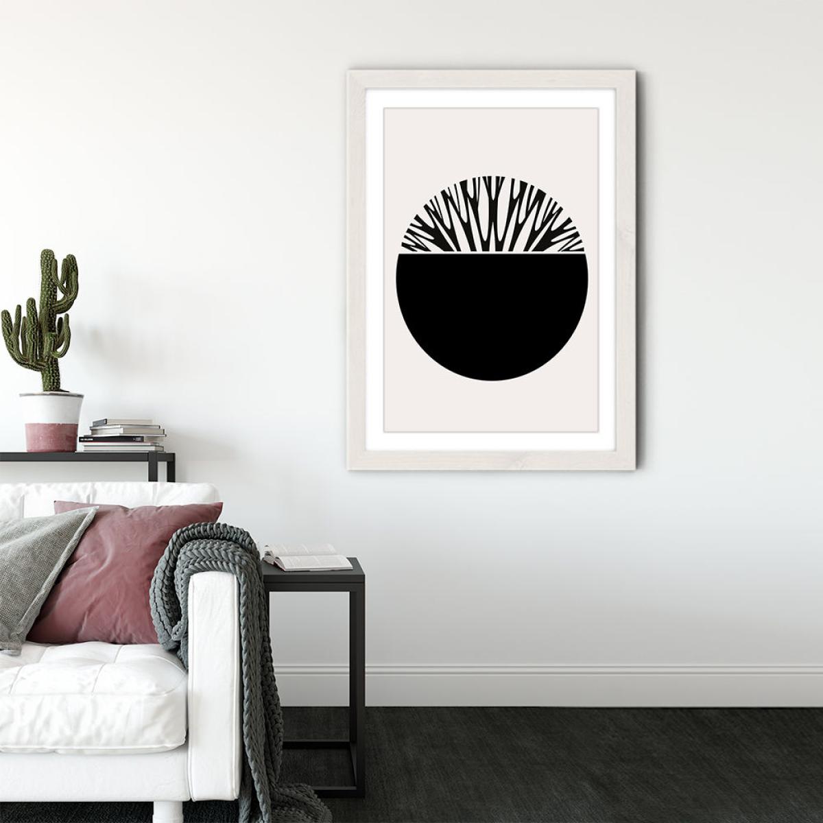 Abstractika Black Art Print White Frame – image 2