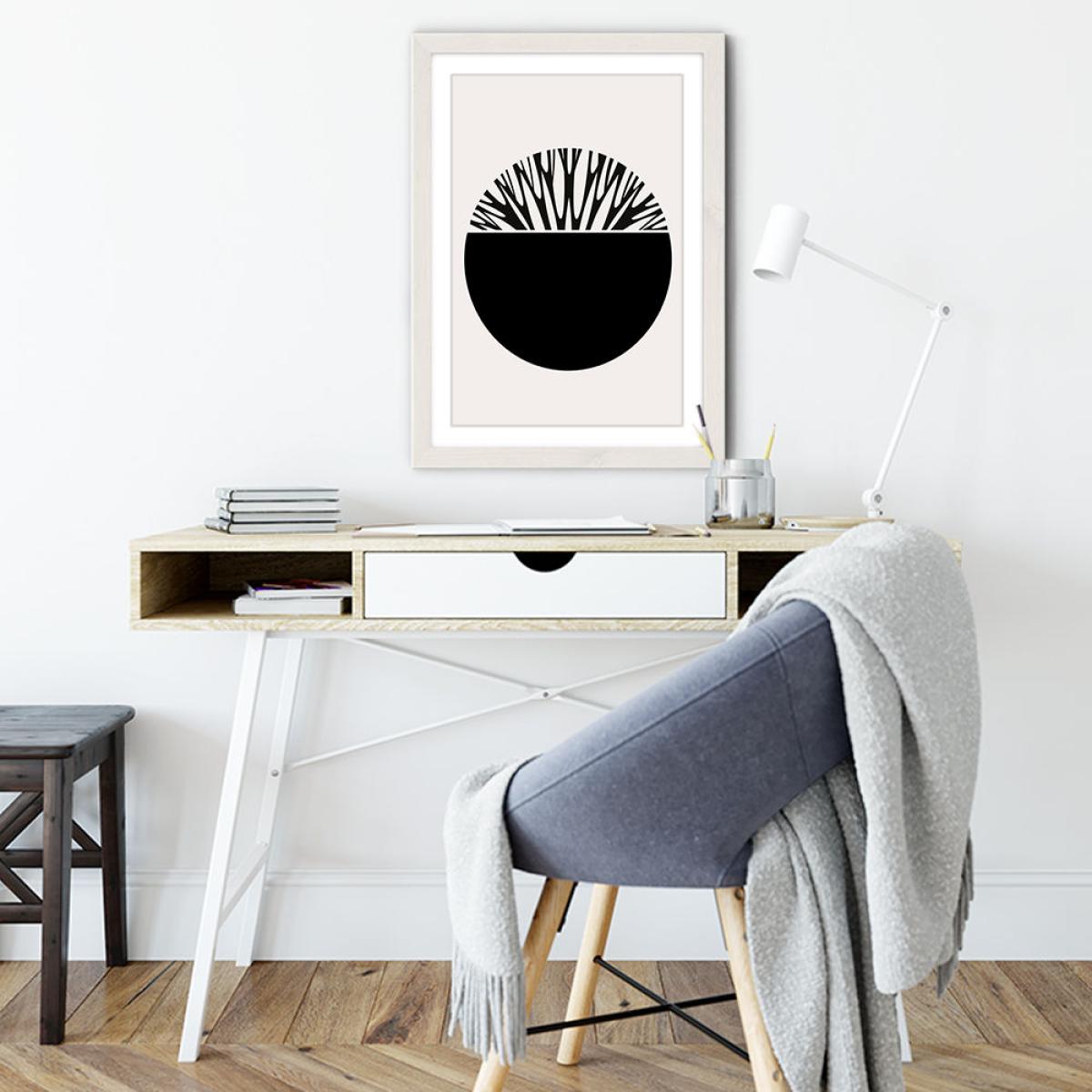 Abstractika Black Art Print White Frame – image 3