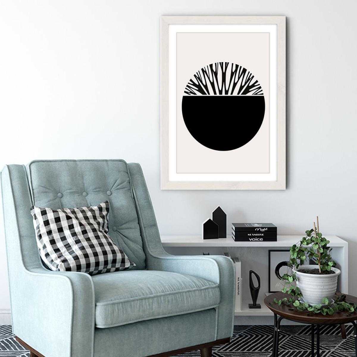 Abstractika Black Art Print White Frame – image 4