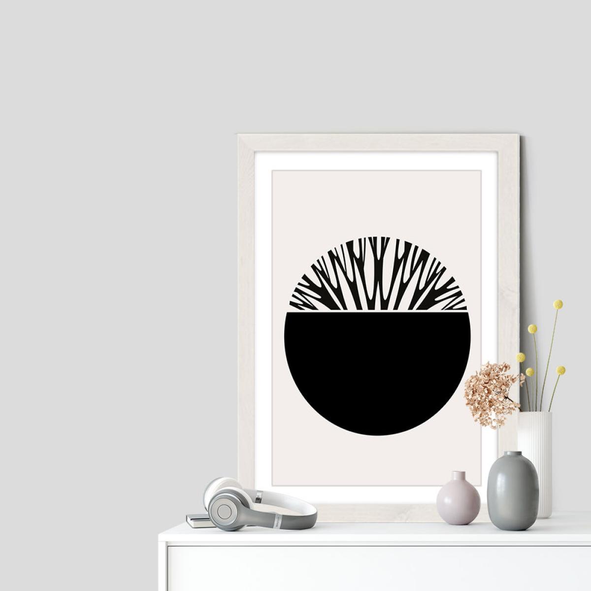 Abstractika Black Art Print White Frame – image 5