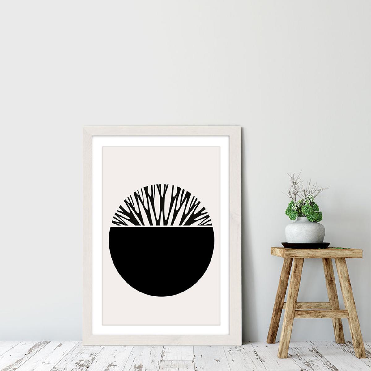 Abstractika Black Art Print White Frame – image 7