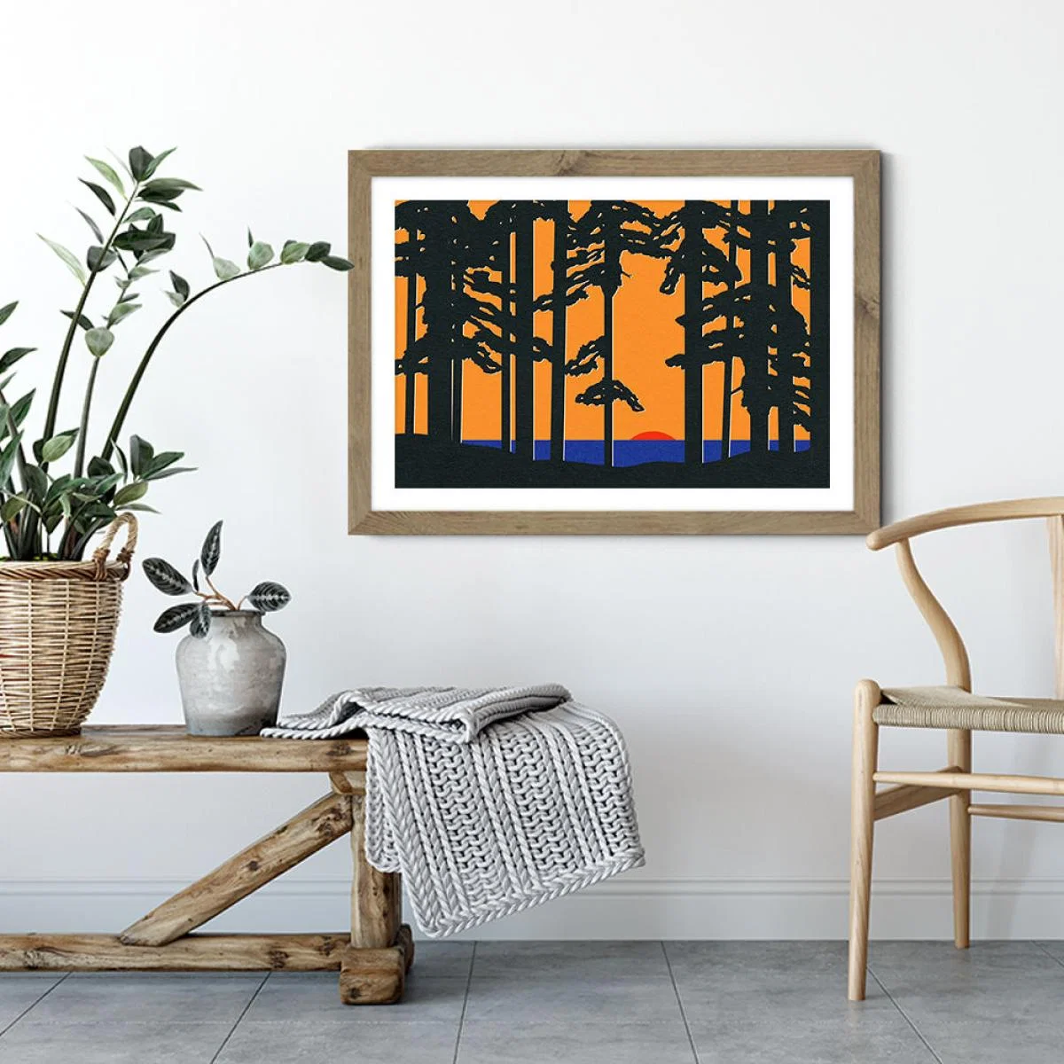 Baltic Sea Sunrise Art Print Oak Frame – image 3