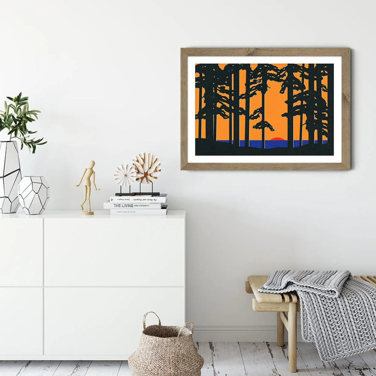 Baltic Sea Sunrise Art Print Oak Frame – image 5