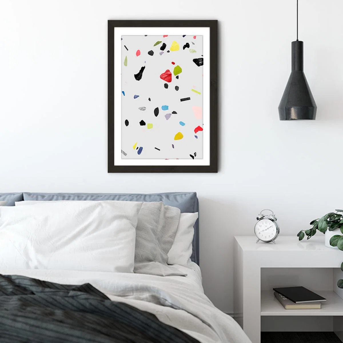 Painted Terrazzo No. 1 Art Print Black Frame – image 4