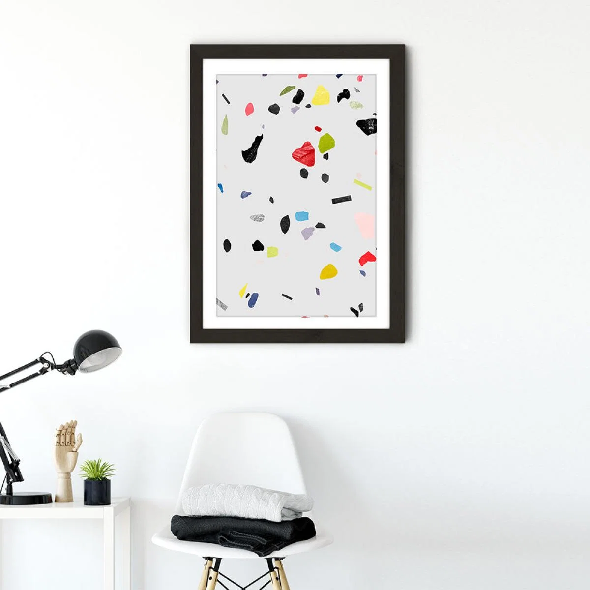 Painted Terrazzo No. 1 Art Print Black Frame – image 5