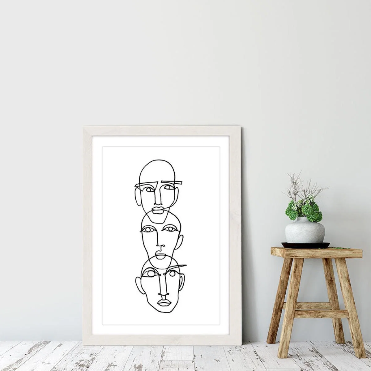 Three Art Print White Frame – image 6