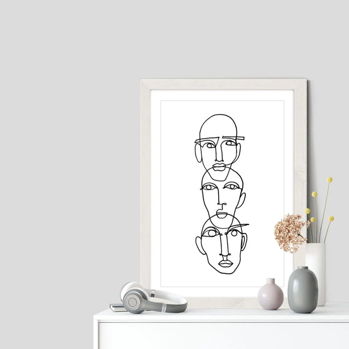 Three Art Print White Frame – image 7