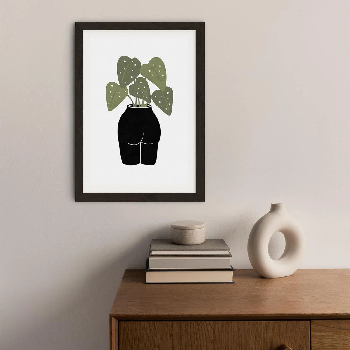 Butt Tanical Vase Art Print Black Frame – image 2