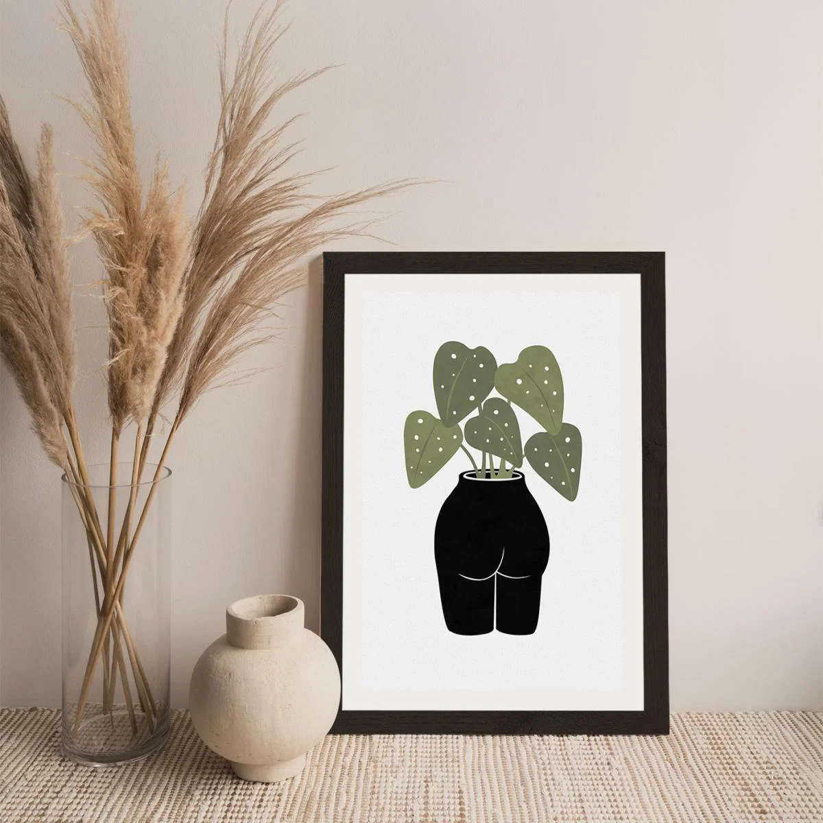 Butt Tanical Vase Art Print Black Frame – image 5