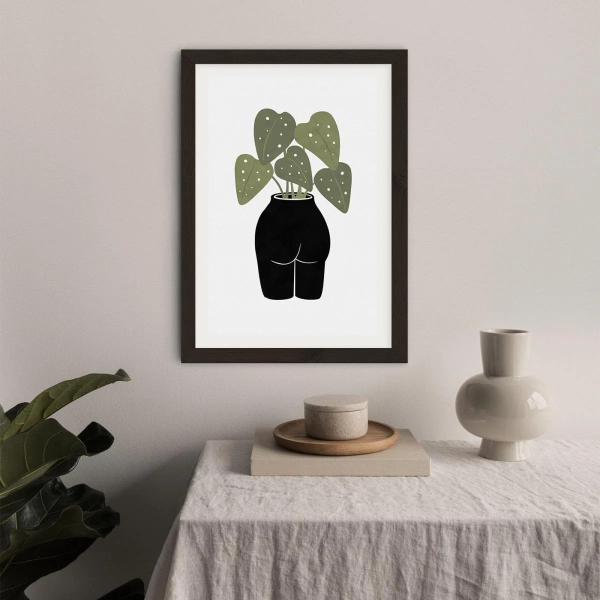 Butt Tanical Vase Art Print Black Frame – image 6