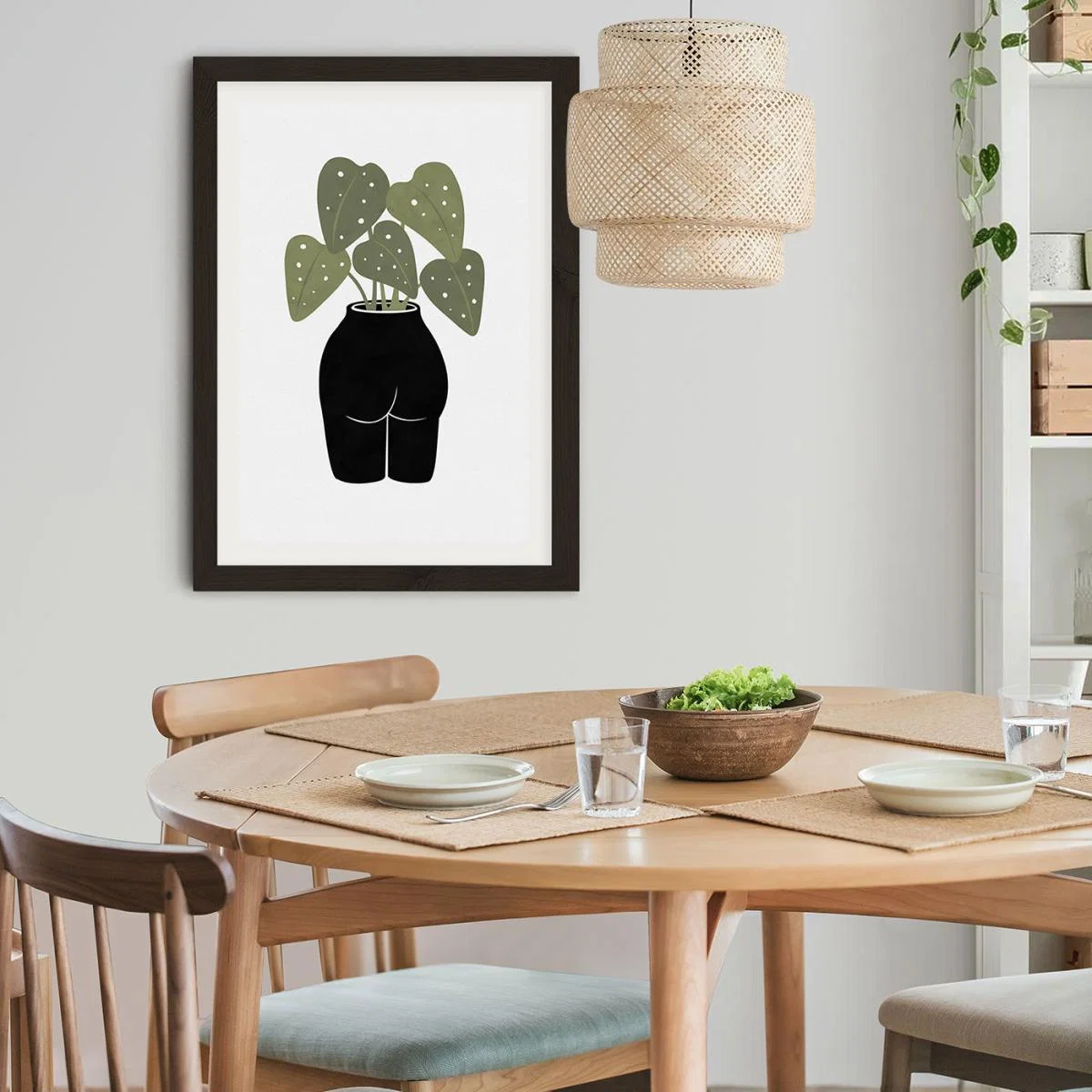 Butt Tanical Vase Art Print Black Frame – image 7