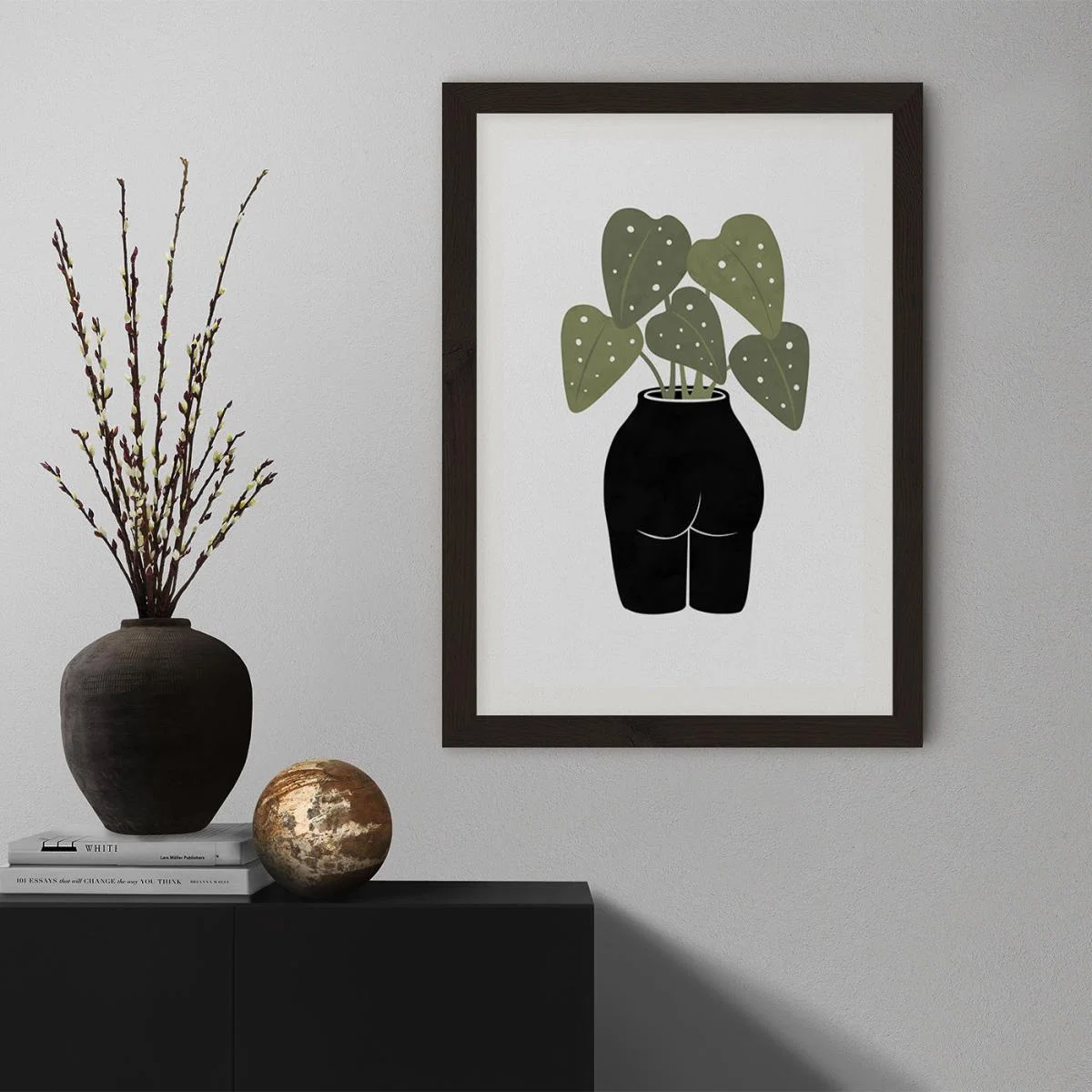 Butt Tanical Vase Art Print Black Frame – image 9