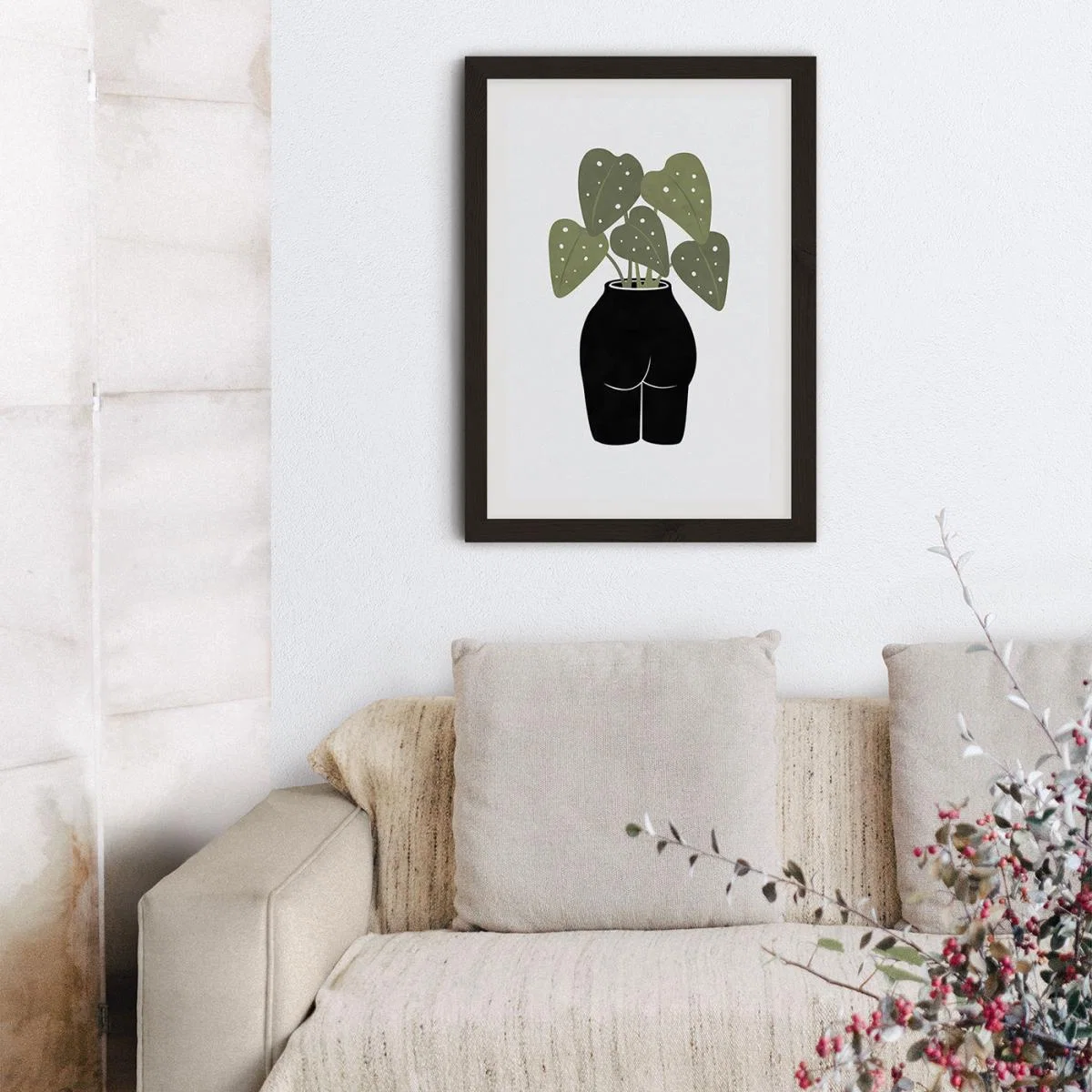 Butt Tanical Vase Art Print Black Frame – image 10