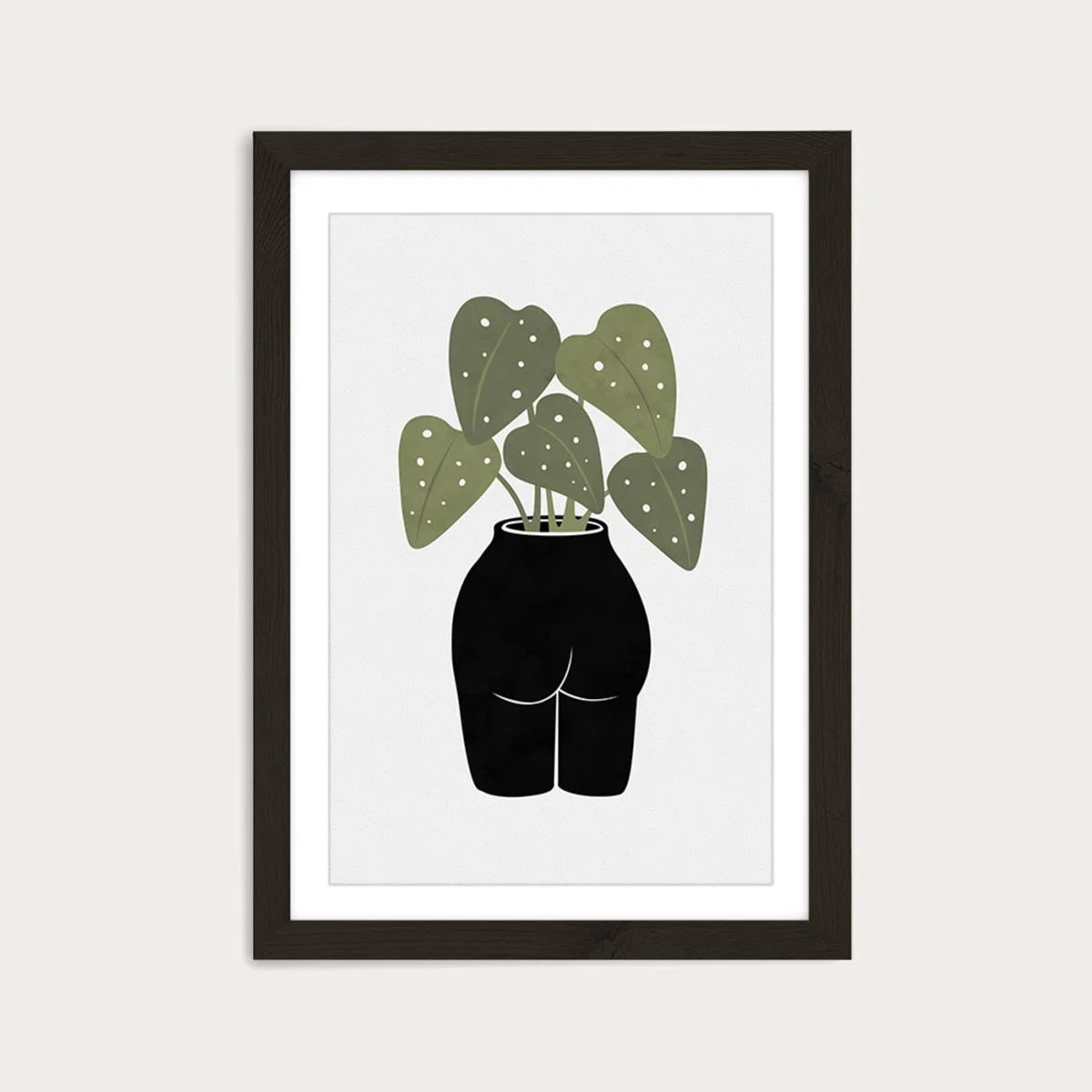 Butt Tanical Vase Art Print Black Frame – image 1