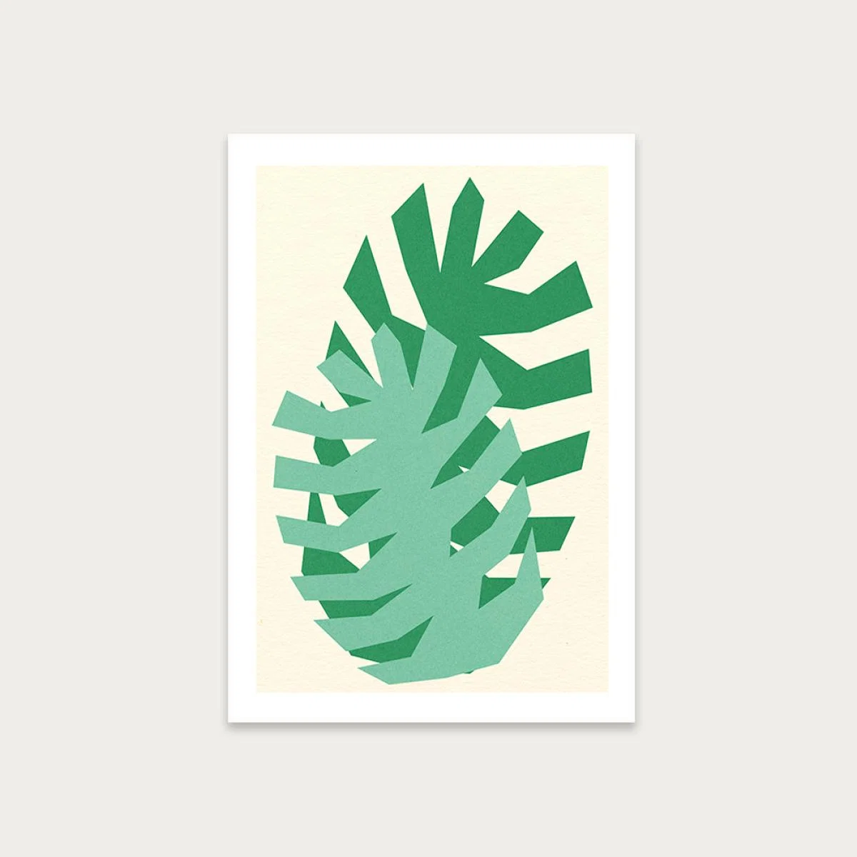 Two Palm Leafs Art Print Unframed