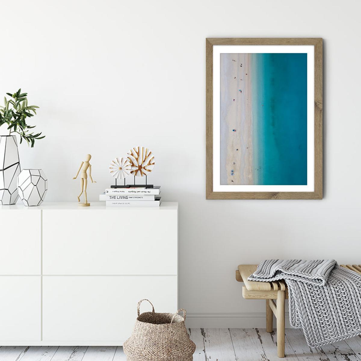 Where the Living is Easy Art Print Oak Frame – image 3