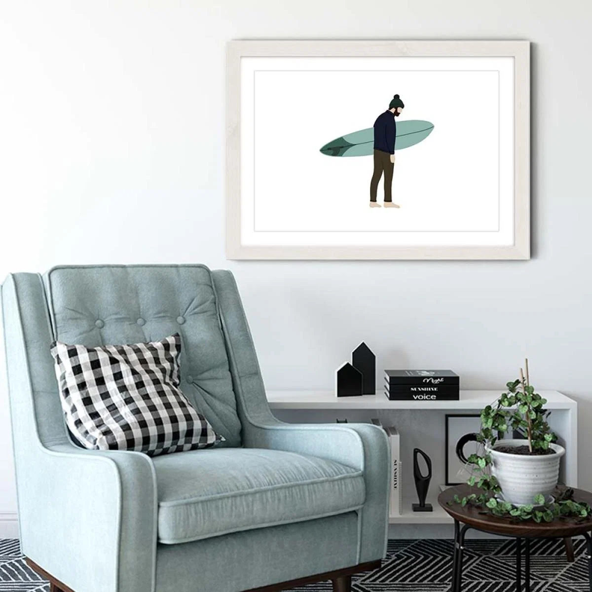 Bobble Art Print White Frame – image 4