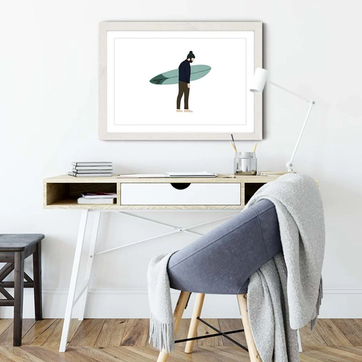 Bobble Art Print White Frame – image 5
