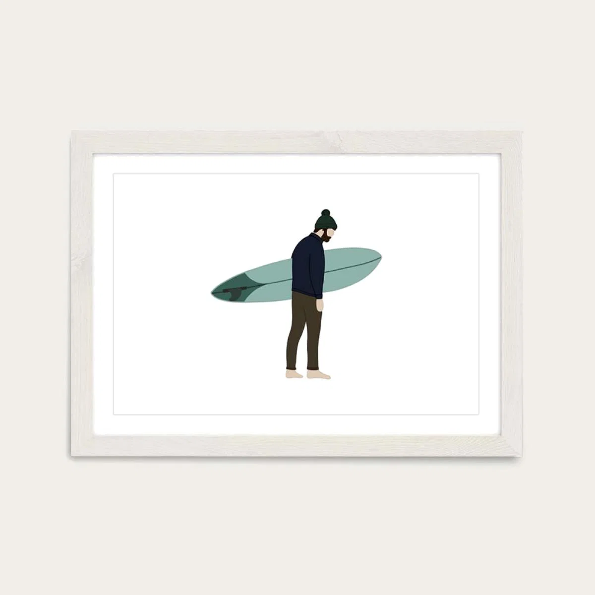 Bobble Art Print White Frame – image 1
