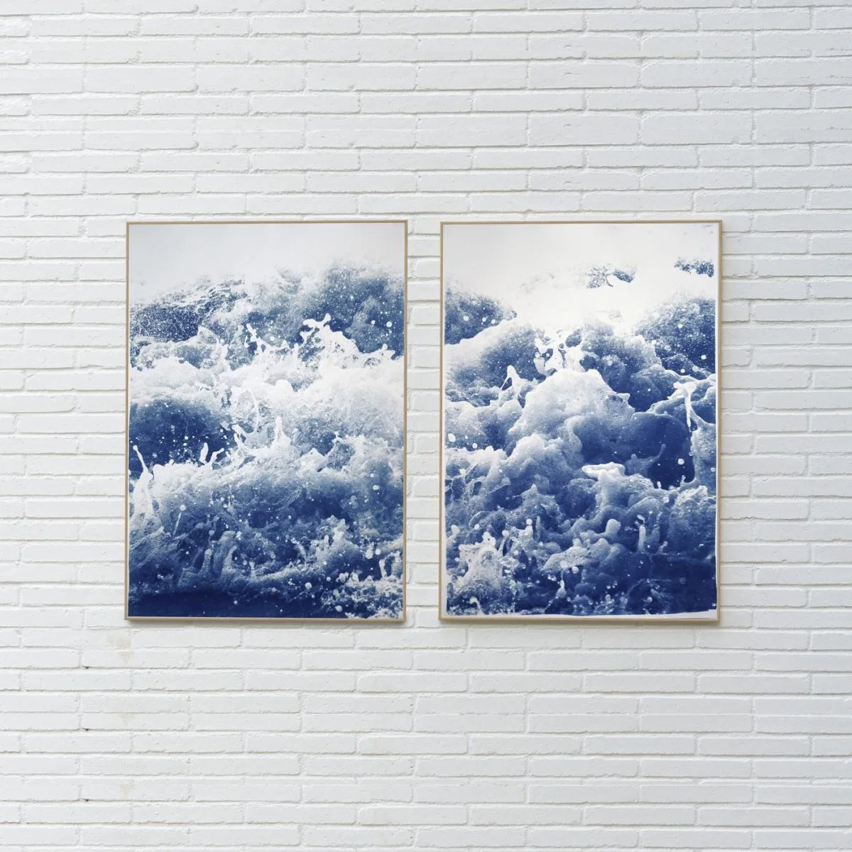 Tempestuous Tidal in Blue Handmade Cyanotype Art Print – image 9